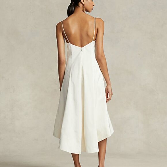 Ralph Lauren Minimalist Glam Quiet Luxury White High-Low Gown - Picture 3 of 16